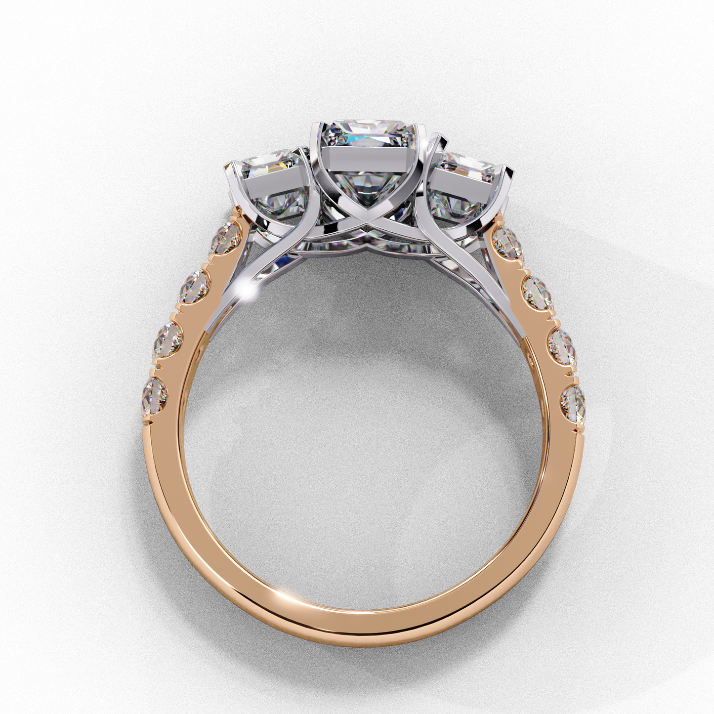 Radiant Trilogy Solitaire Ring