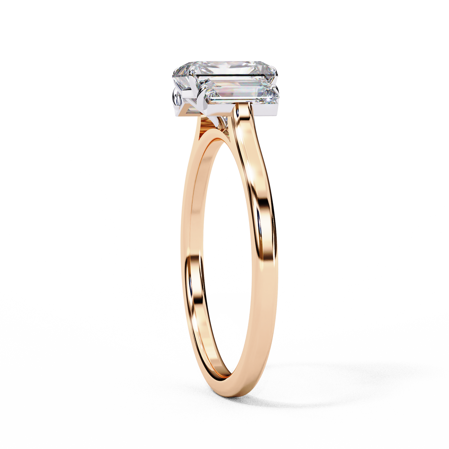 Emerald Echo Solitaire Ring