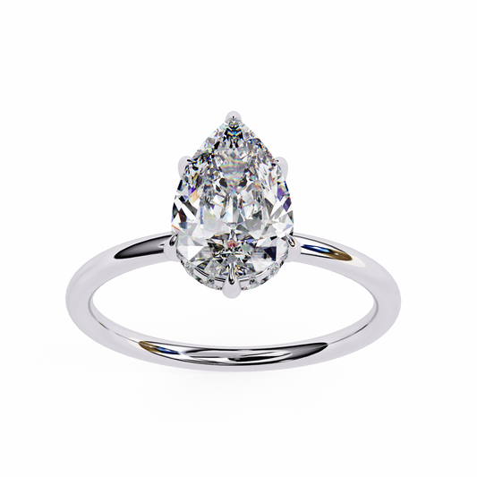 Radiant Dew Solitaire Ring