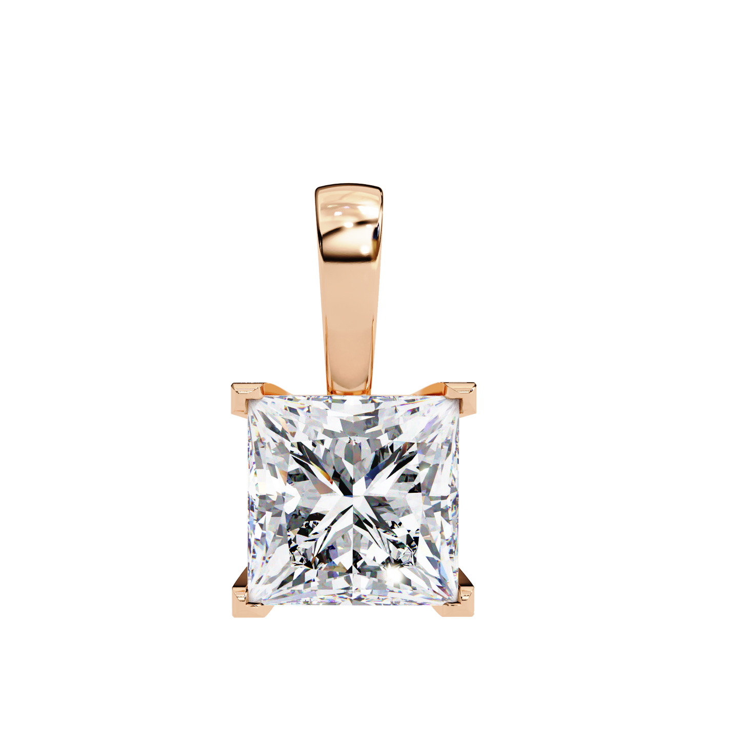 Squarielle Solitaire Pendant