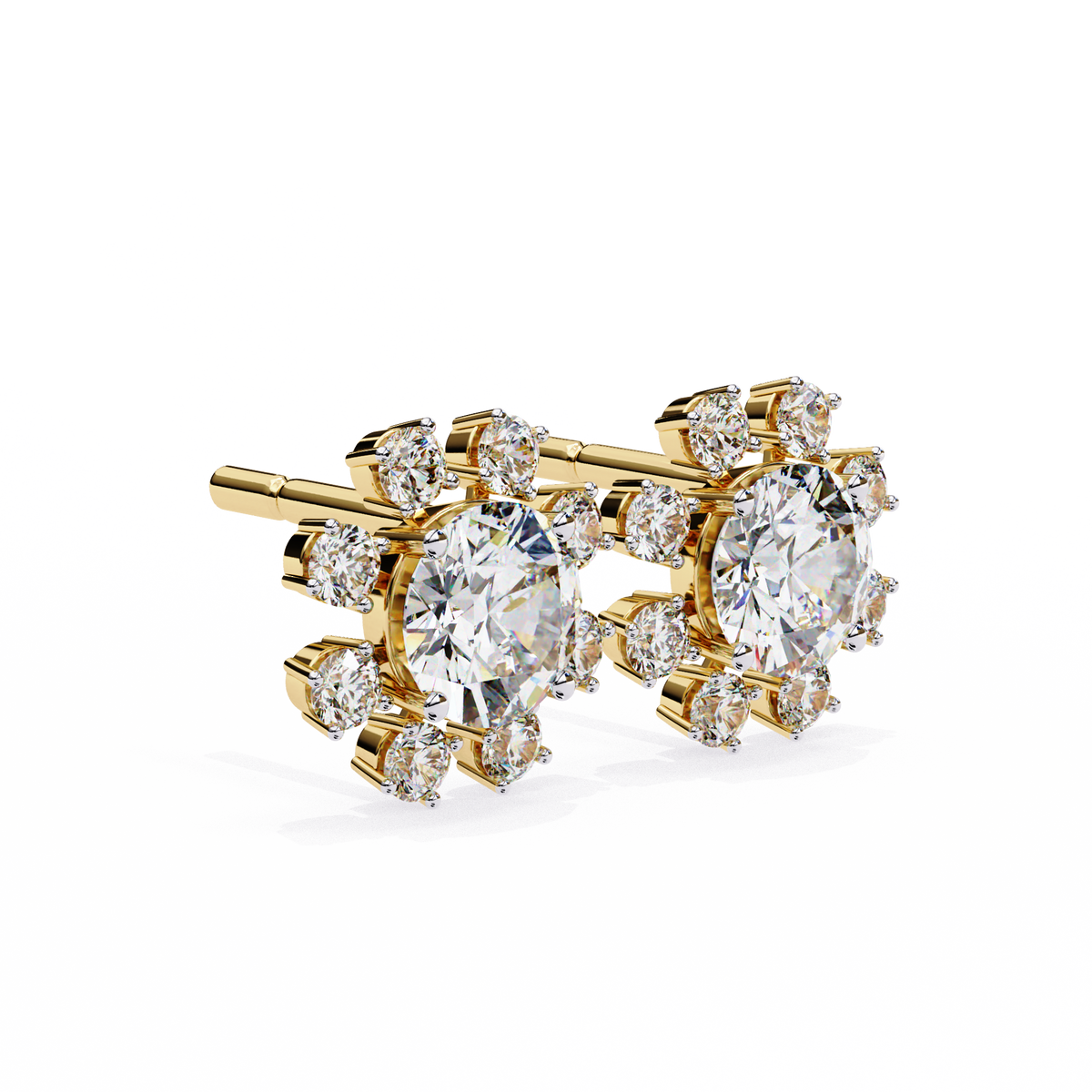 Lumio Halo Solitaire Studs