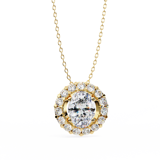 Ovallia Diamond Pendant