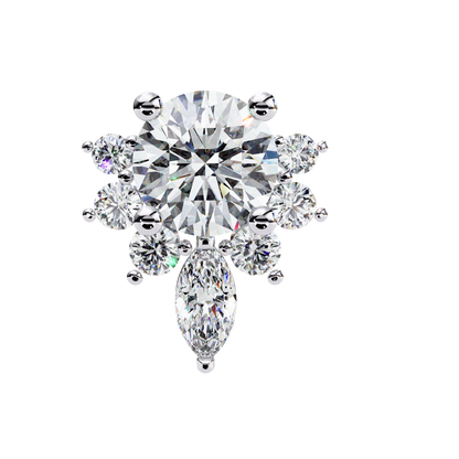 Florquise Halo Solitaire Studs