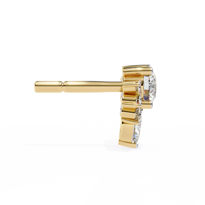 Florquise Halo Solitaire Studs