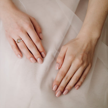 Silken Petals Solitaire Ring