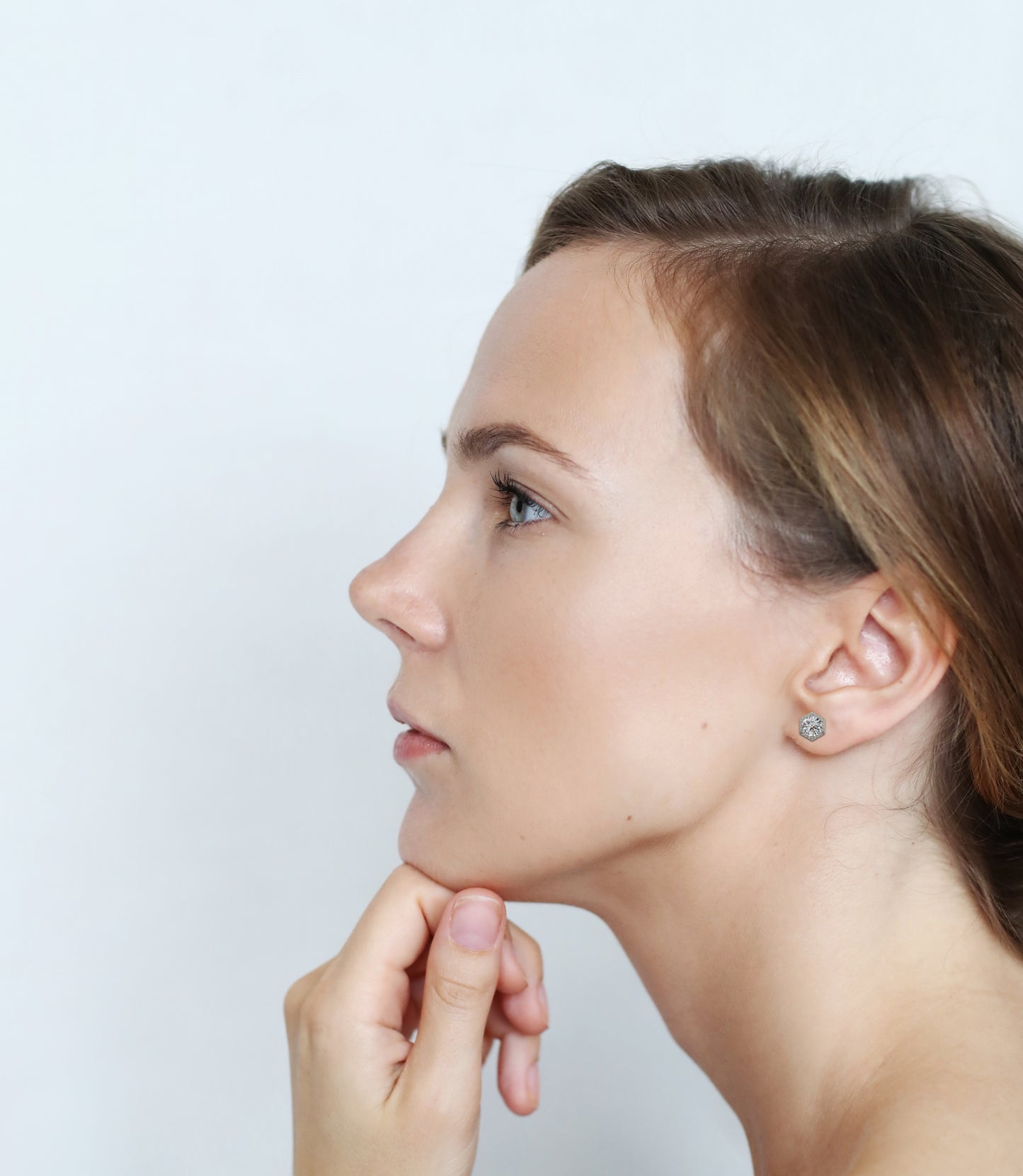 HaloHexa Solitaire Studs