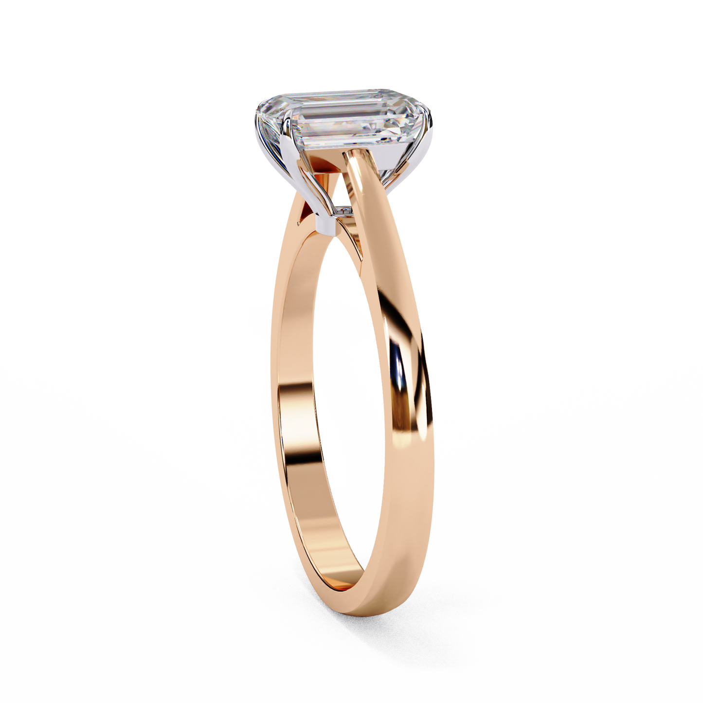 Fire Glow Solitaire Ring