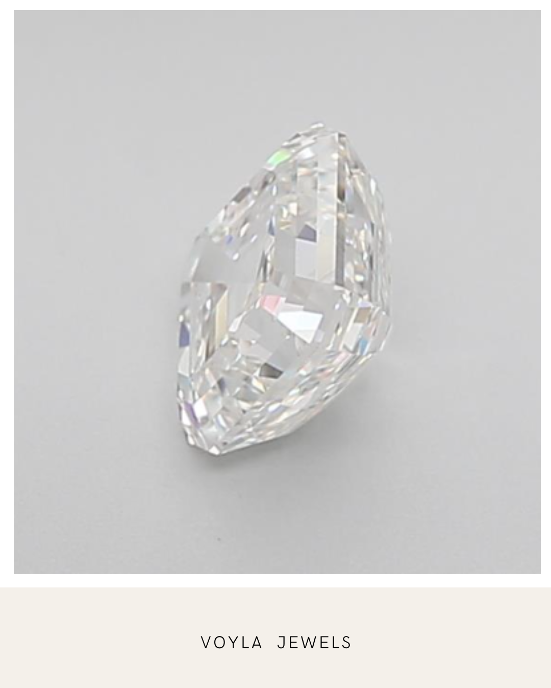 Lab Grown Asscher Diamond 1.00ct F VVS2