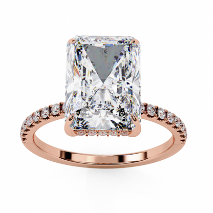 Blaze Line Solitaire Ring