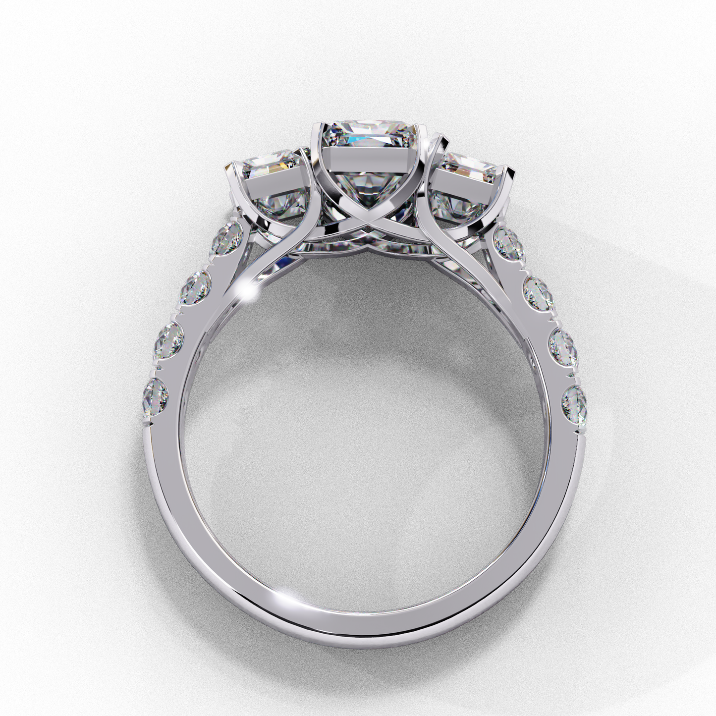 Radiant Trilogy Solitaire Ring