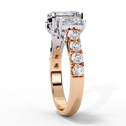 Radiant Trilogy Solitaire Ring