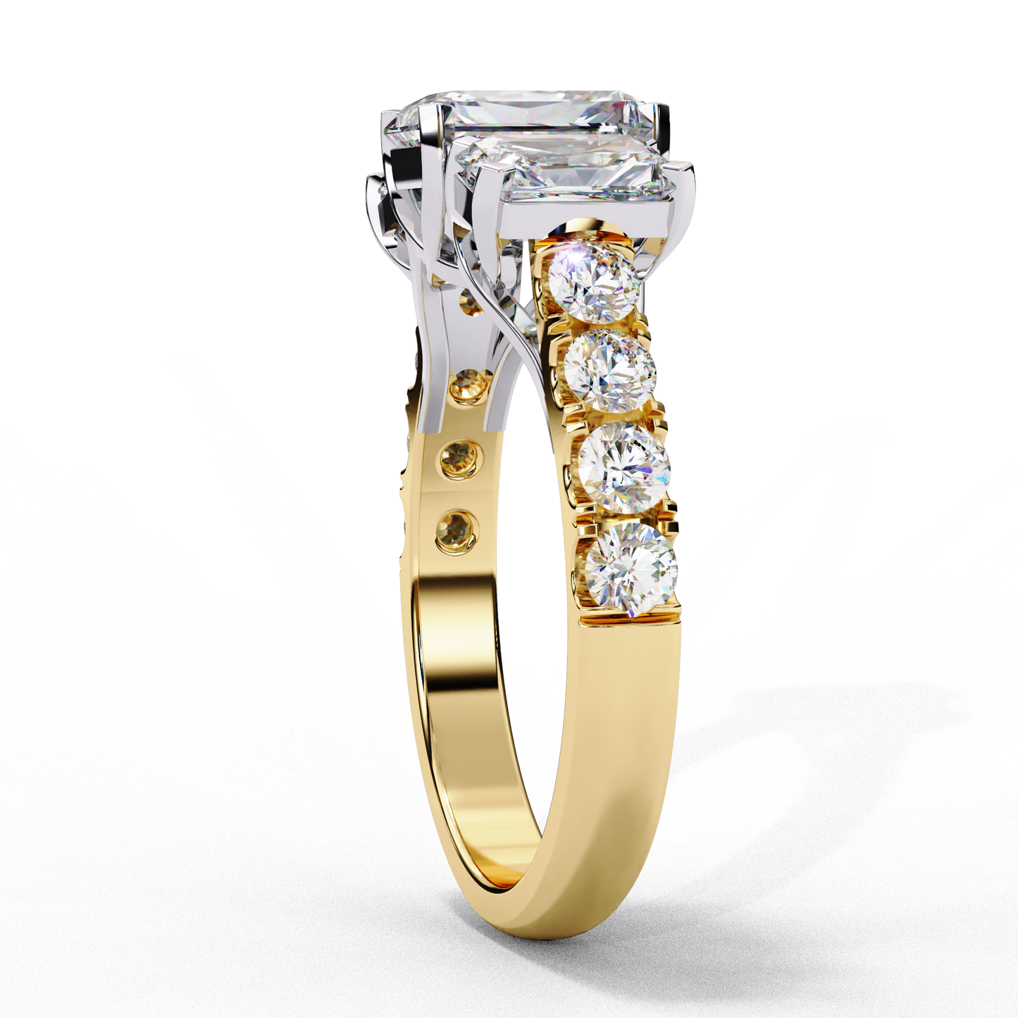 Radiant Trilogy Solitaire Ring