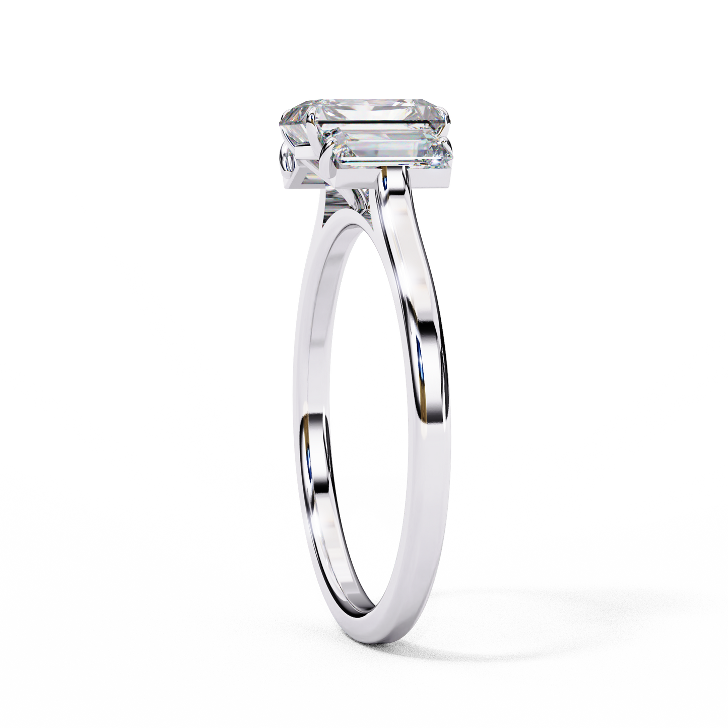 Emerald Echo Solitaire Ring