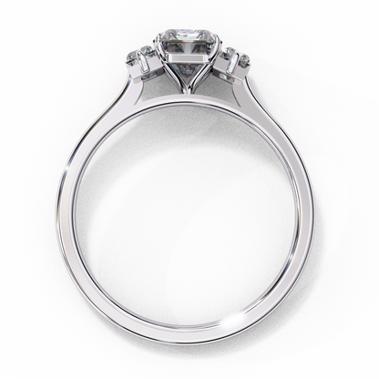 Emerald Echo Solitaire Ring