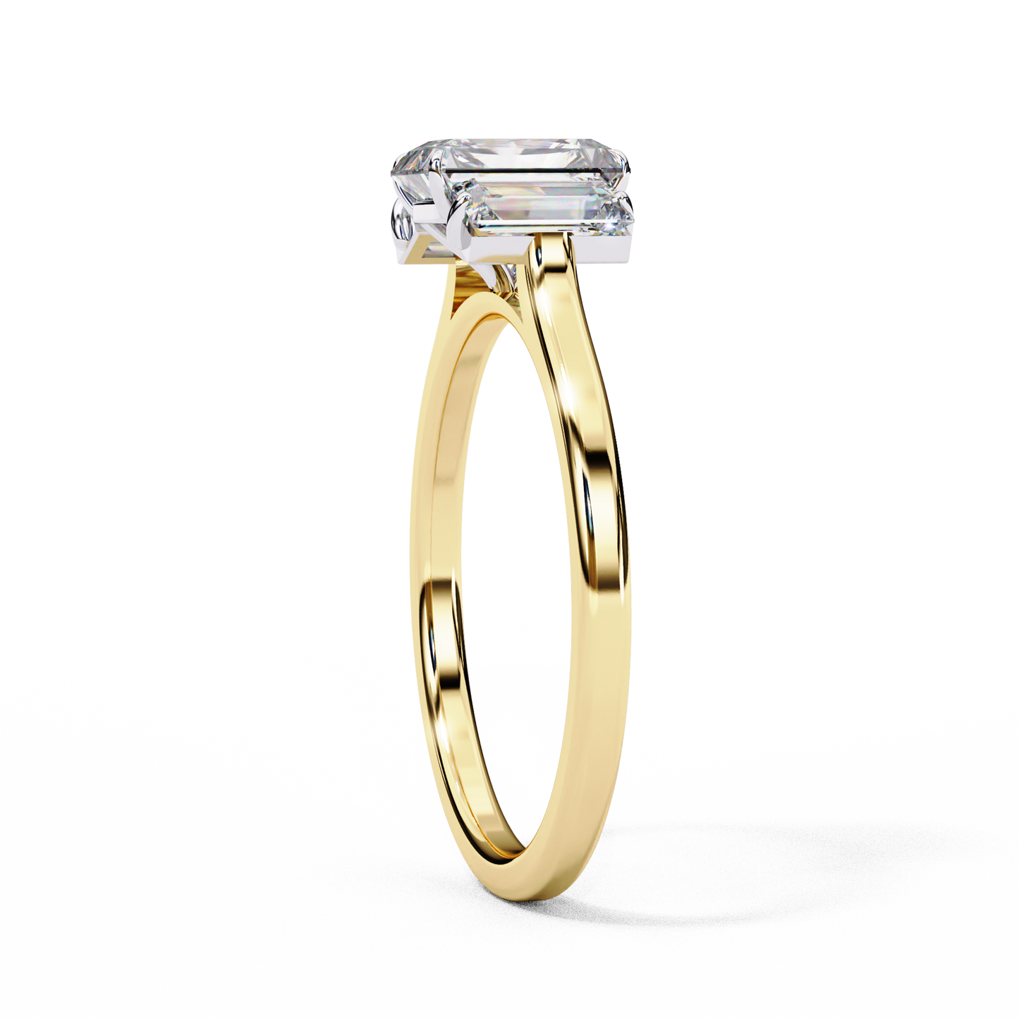 Emerald Echo Solitaire Ring