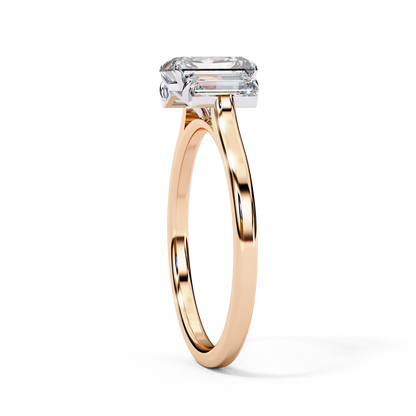 Radiant Echo Solitaire Ring