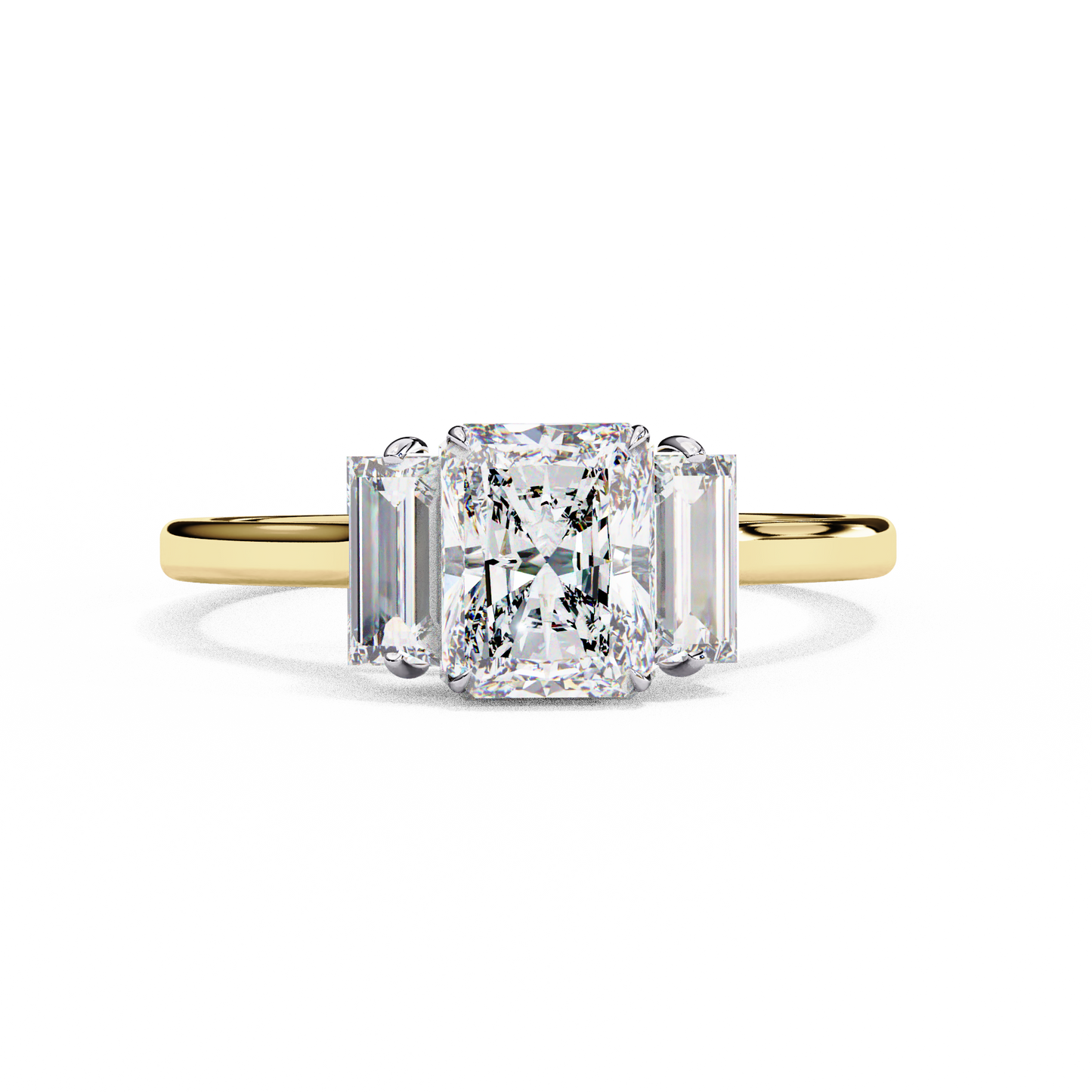 Radiant Echo Solitaire Ring