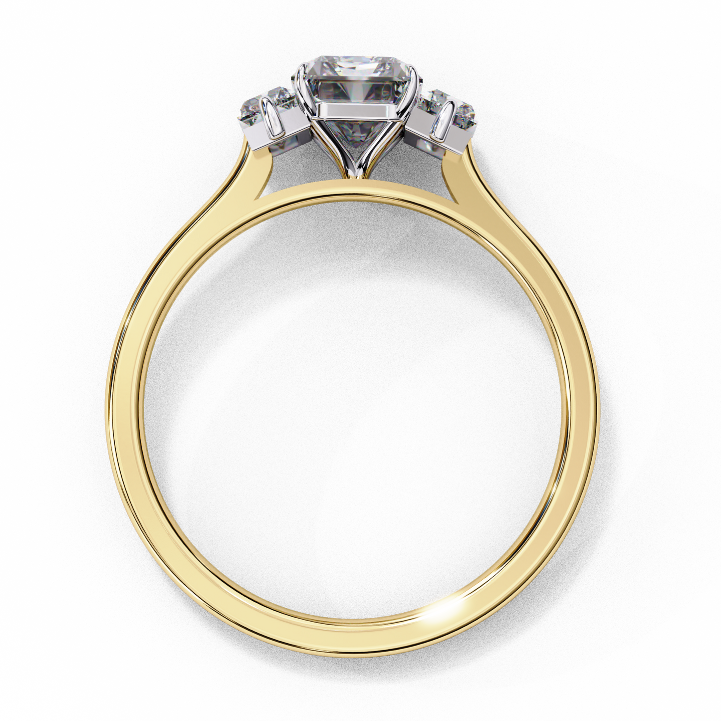 Radiant Echo Solitaire Ring