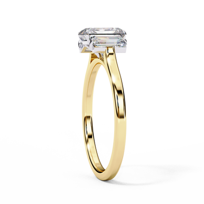 Radiant Echo Solitaire Ring