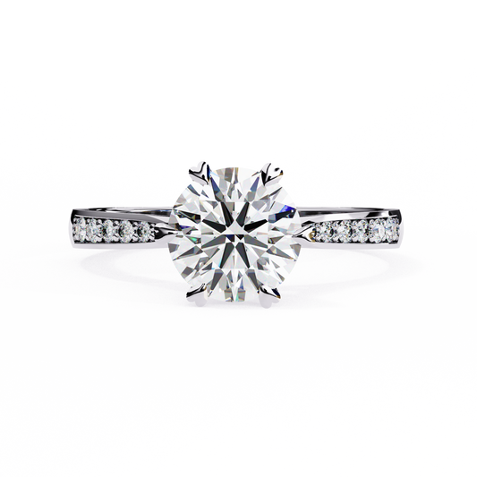 Brilliance Row Solitaire Ring