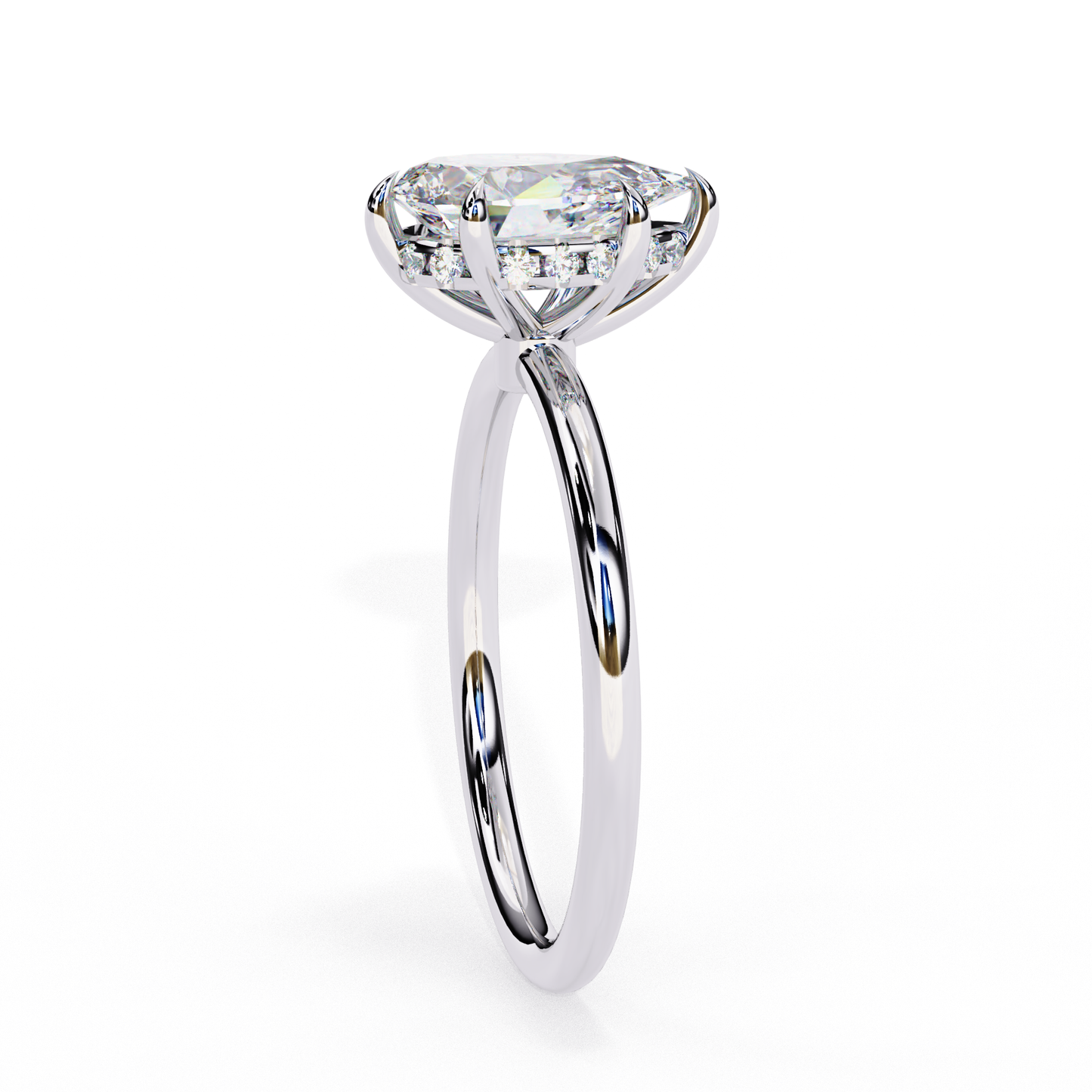 Radiant Dew Solitaire Ring
