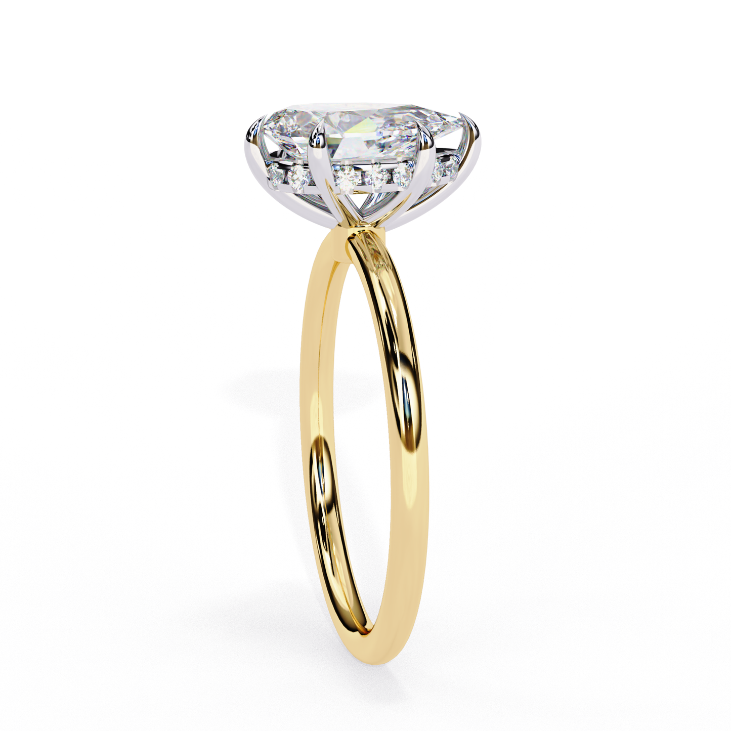 Radiant Dew Solitaire Ring