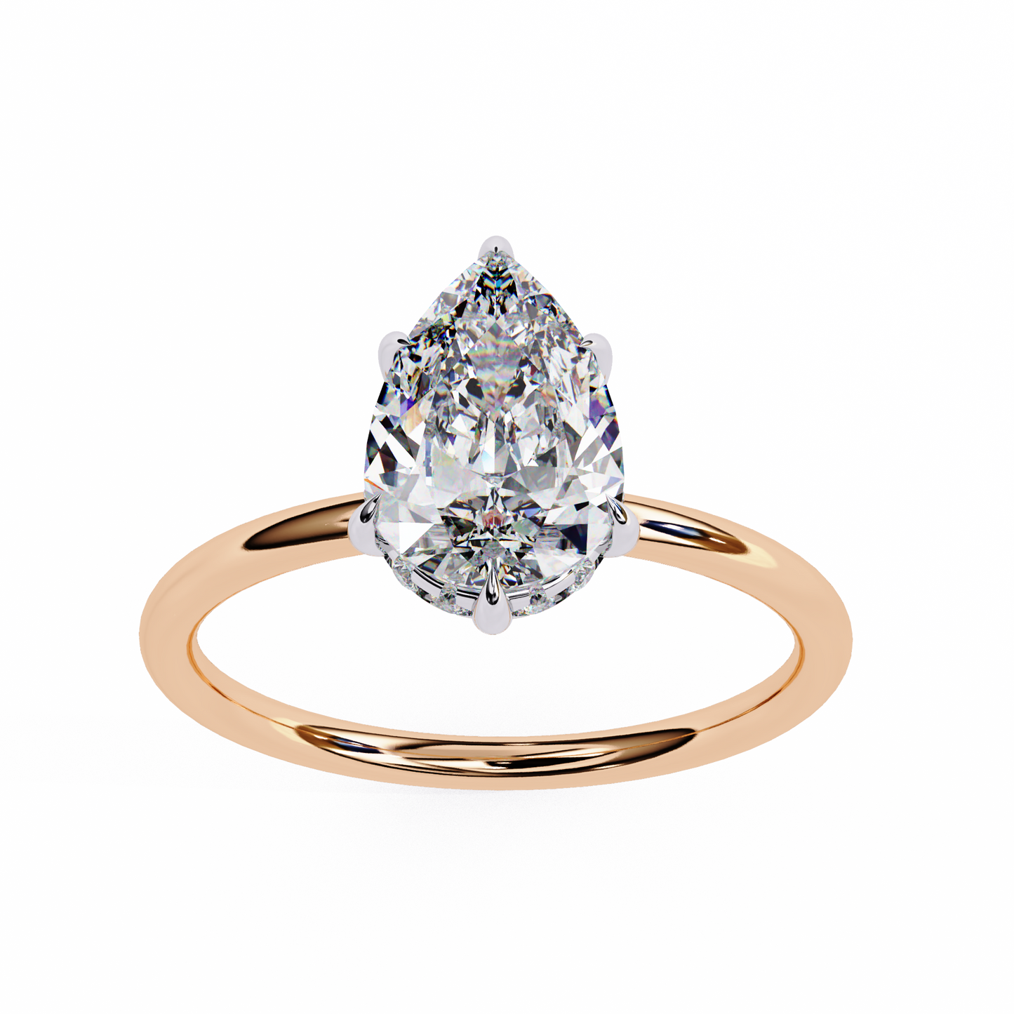 Radiant Dew Solitaire Ring