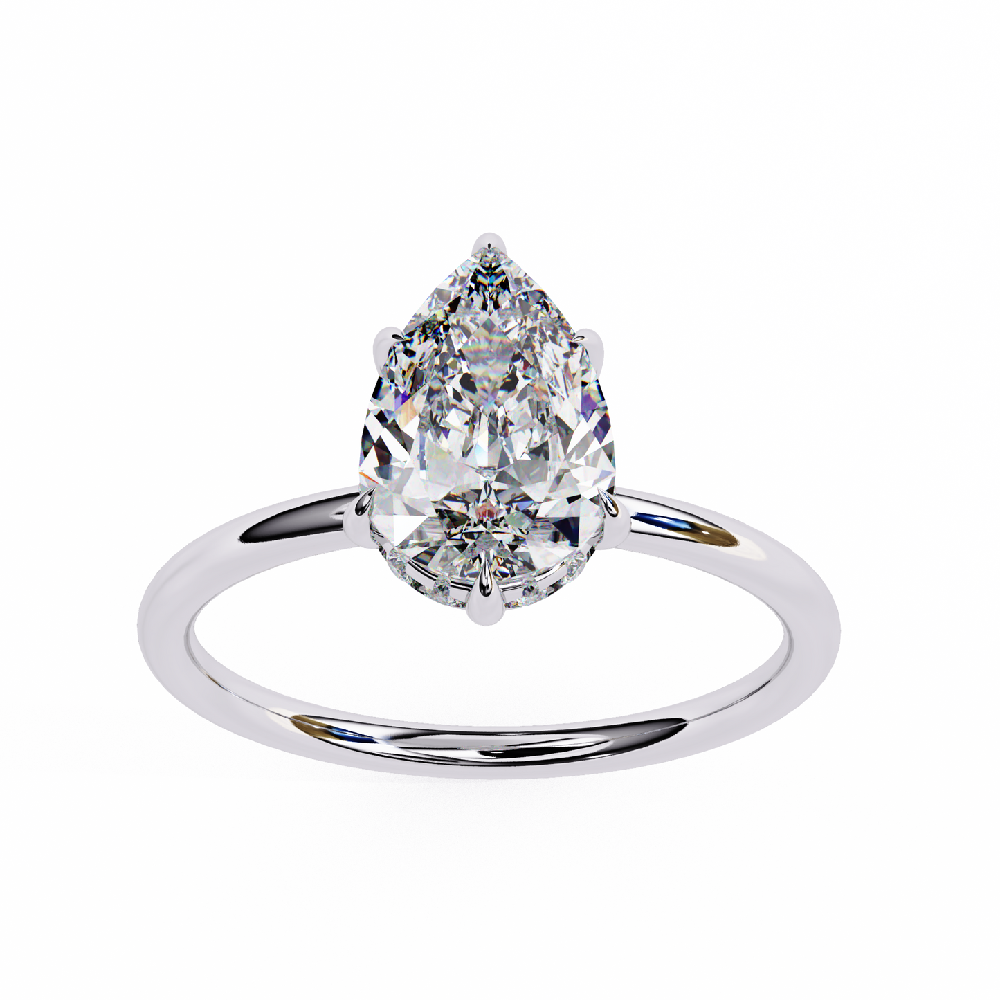 Radiant Dew Solitaire Ring