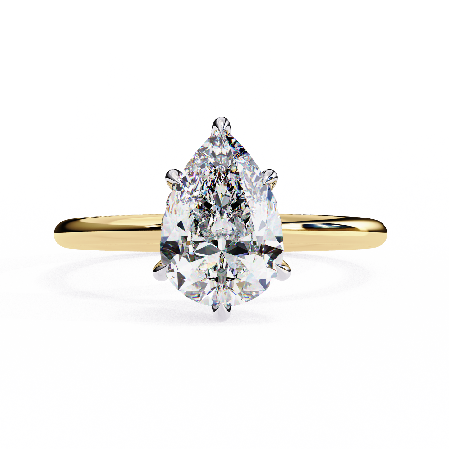 Radiant Dew Solitaire Ring