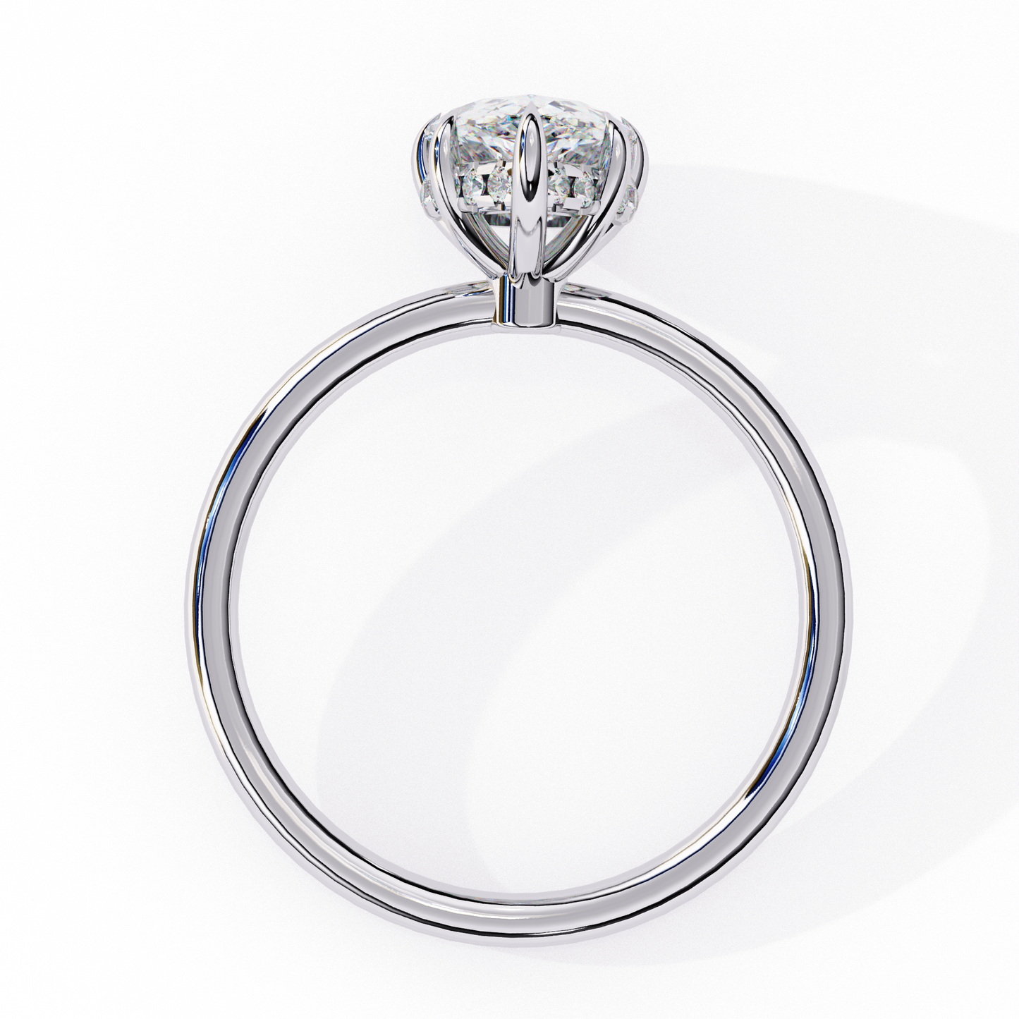 Radiant Dew Solitaire Ring