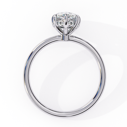 Radiant Dew Solitaire Ring