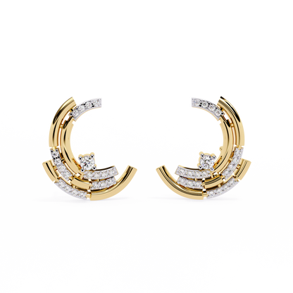 Halo Crescent Studs