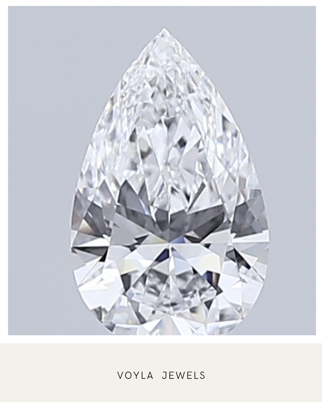 Lab Grown Pear Diamond 1.00ct D VS2