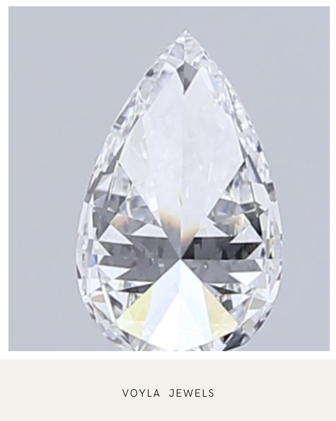 Lab Grown Pear Diamond 1.00ct D VS2