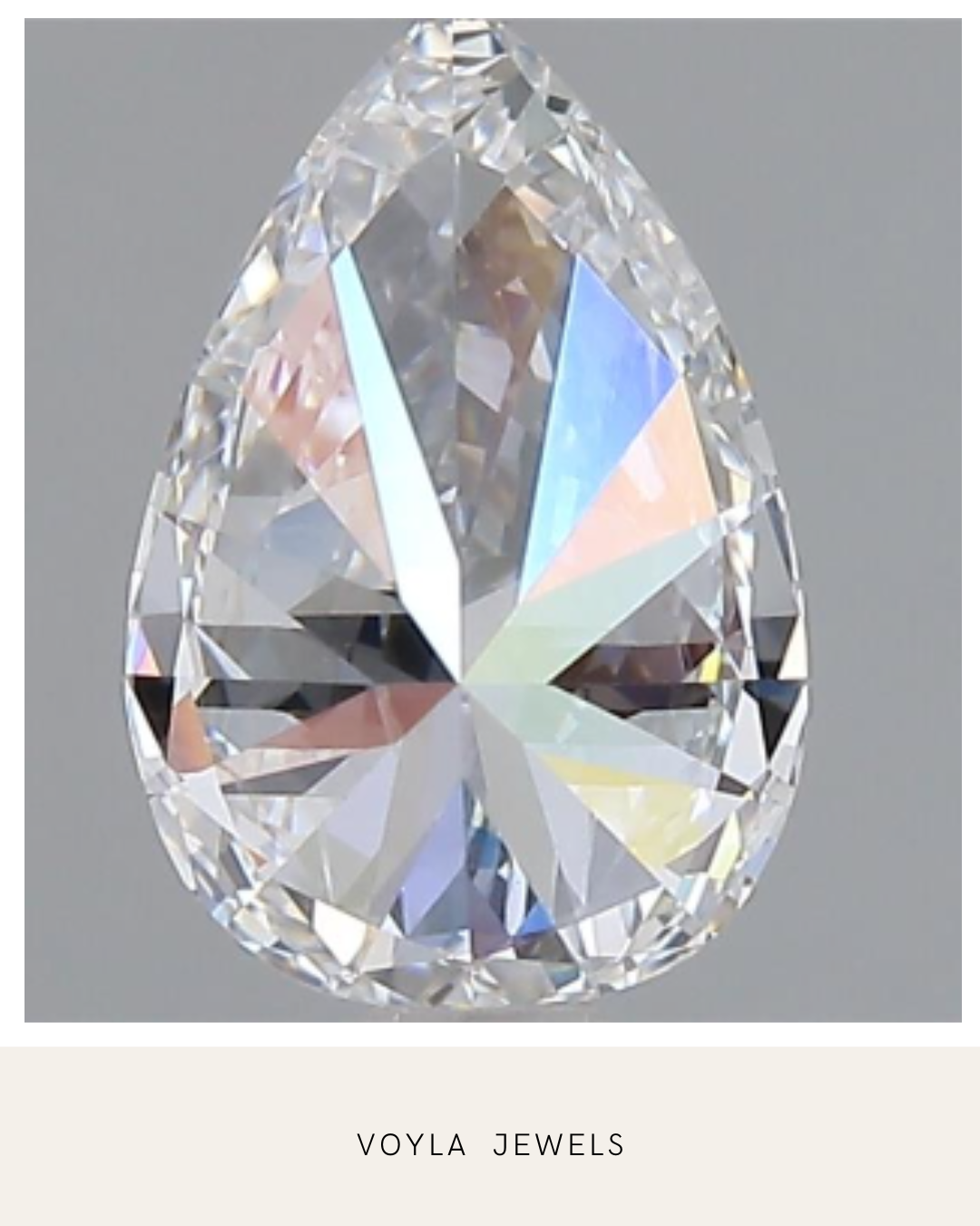 Lab Grown Pear Diamond 1.00ct D VS1