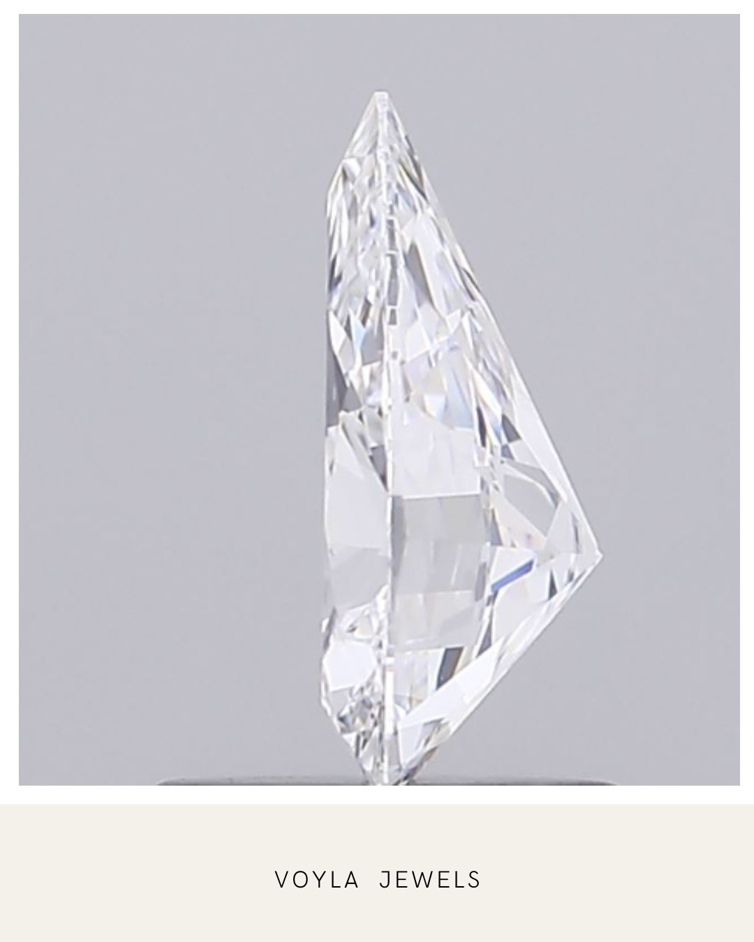 Lab Grown Pear Diamond 1.00ct D VVS2