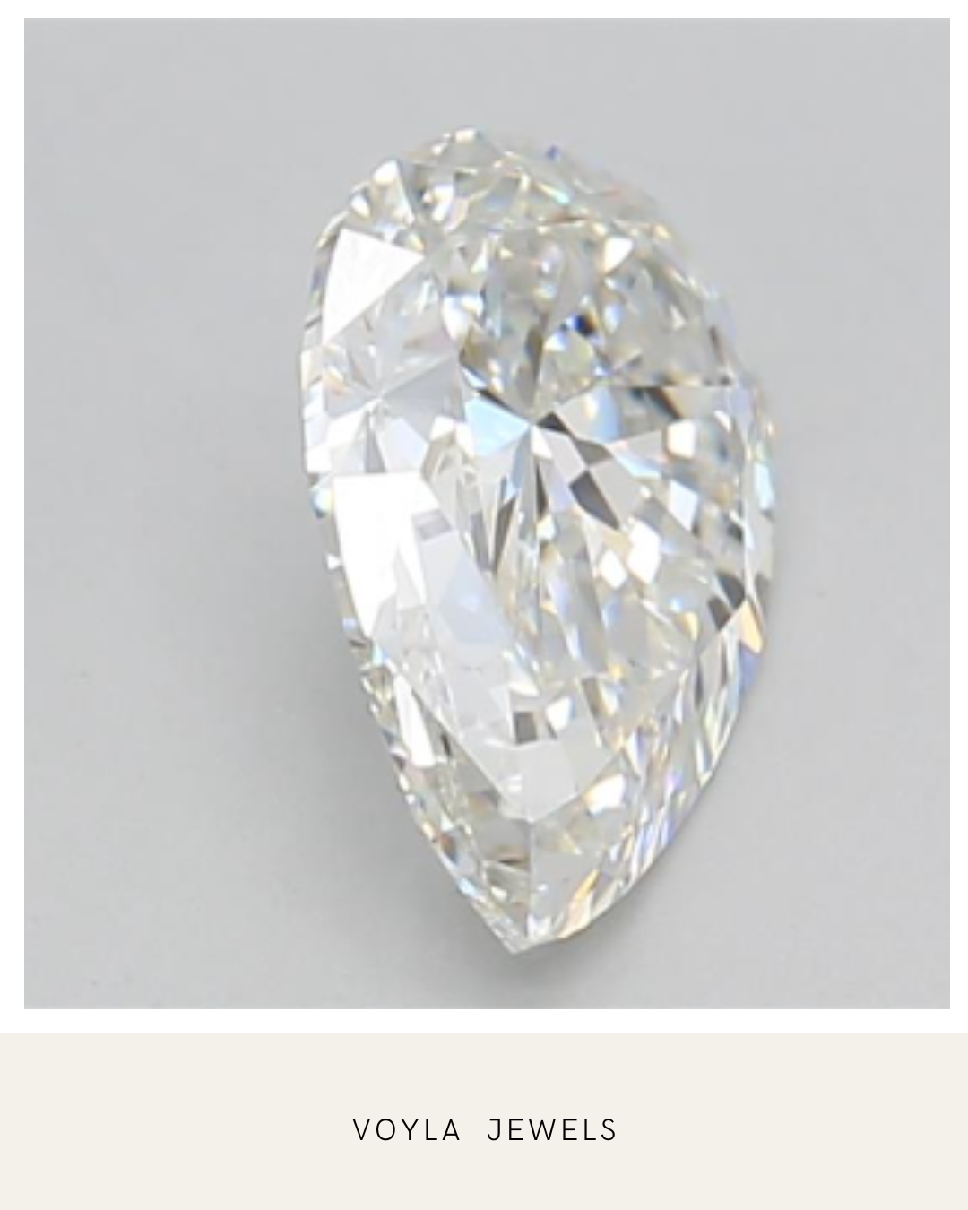 Lab Grown Pear Diamond 1.00ct E VVS1