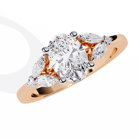 Royal Plume Solitaire Ring