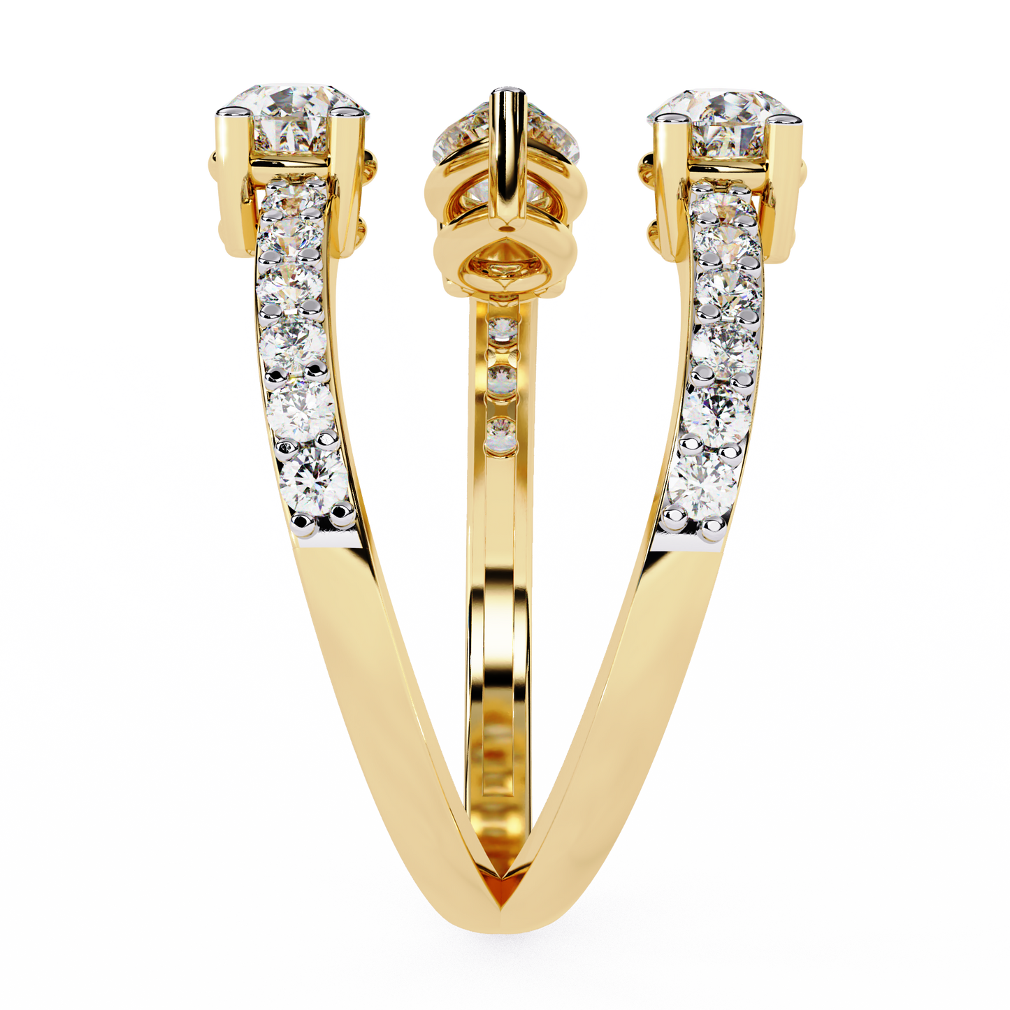 Trinity Bloom Diamonds Ring