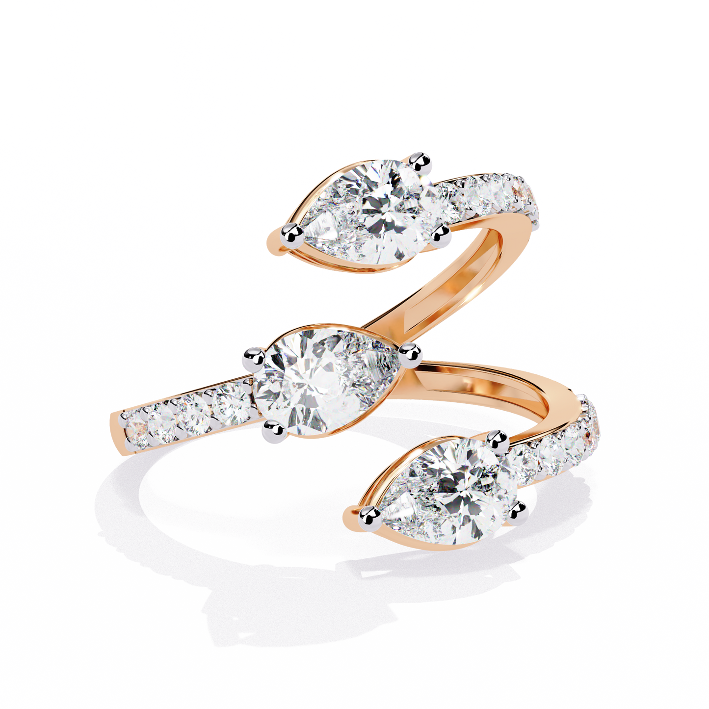 Trinity Bloom Diamonds Ring