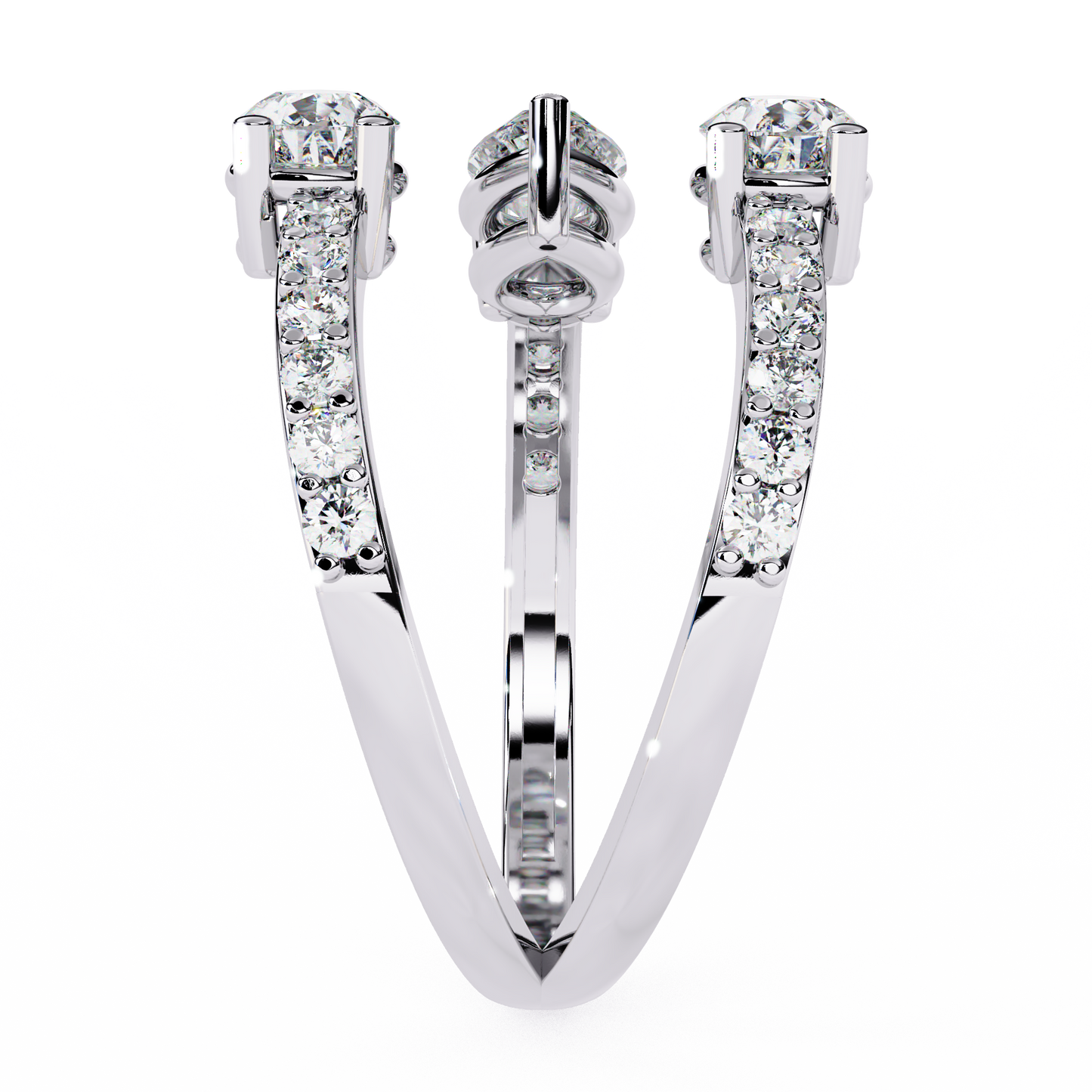 Trinity Bloom Diamonds Ring