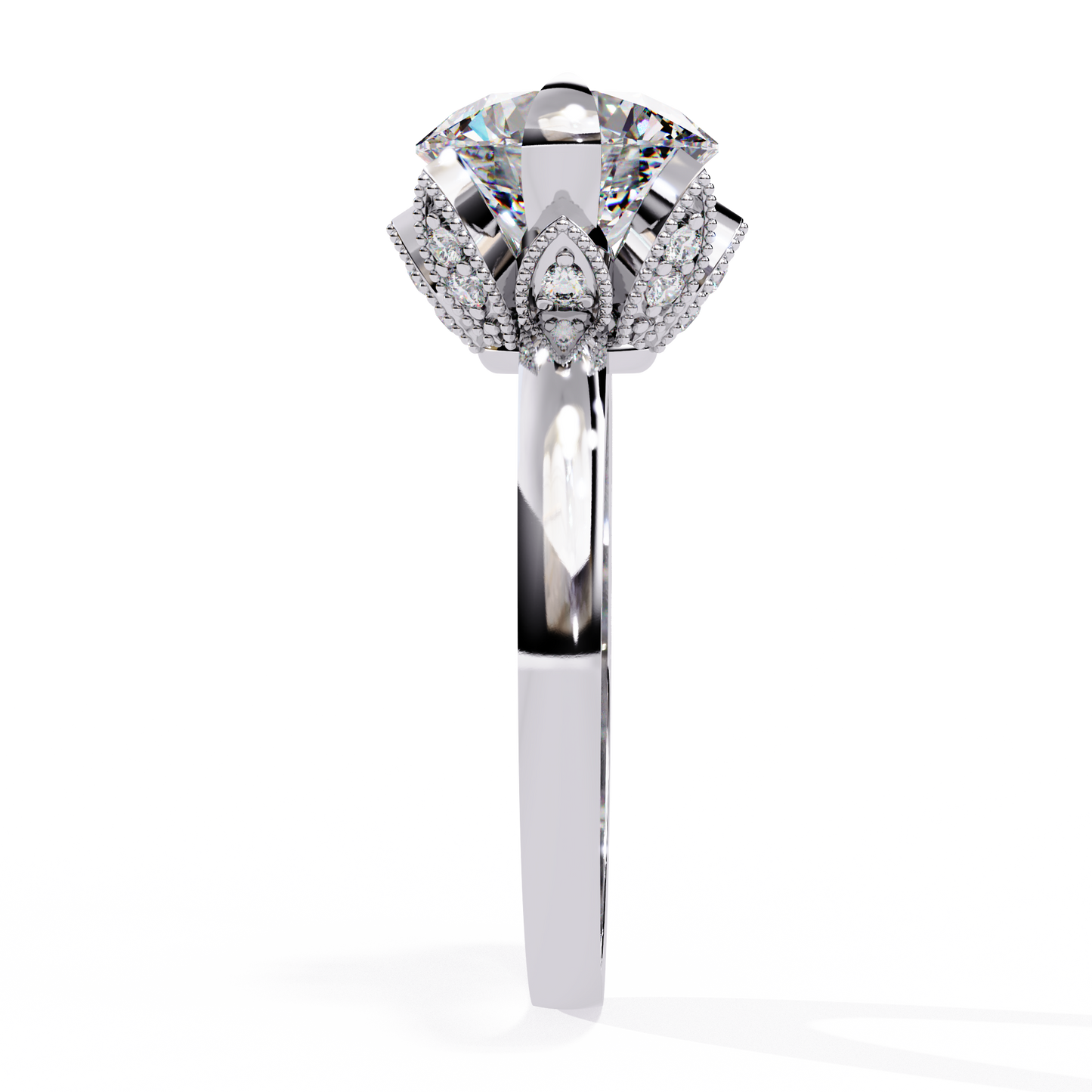 Eternal Halo Solitaire Rings