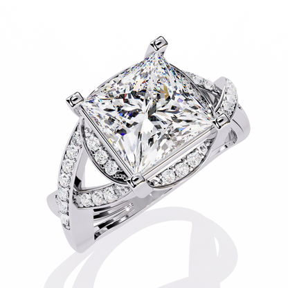 Velvet Crown Solitaire Ring