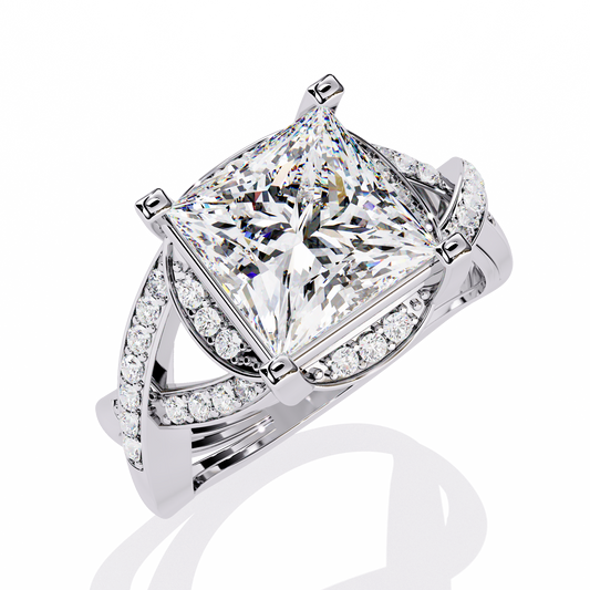 Velvet Crown Solitaire Ring