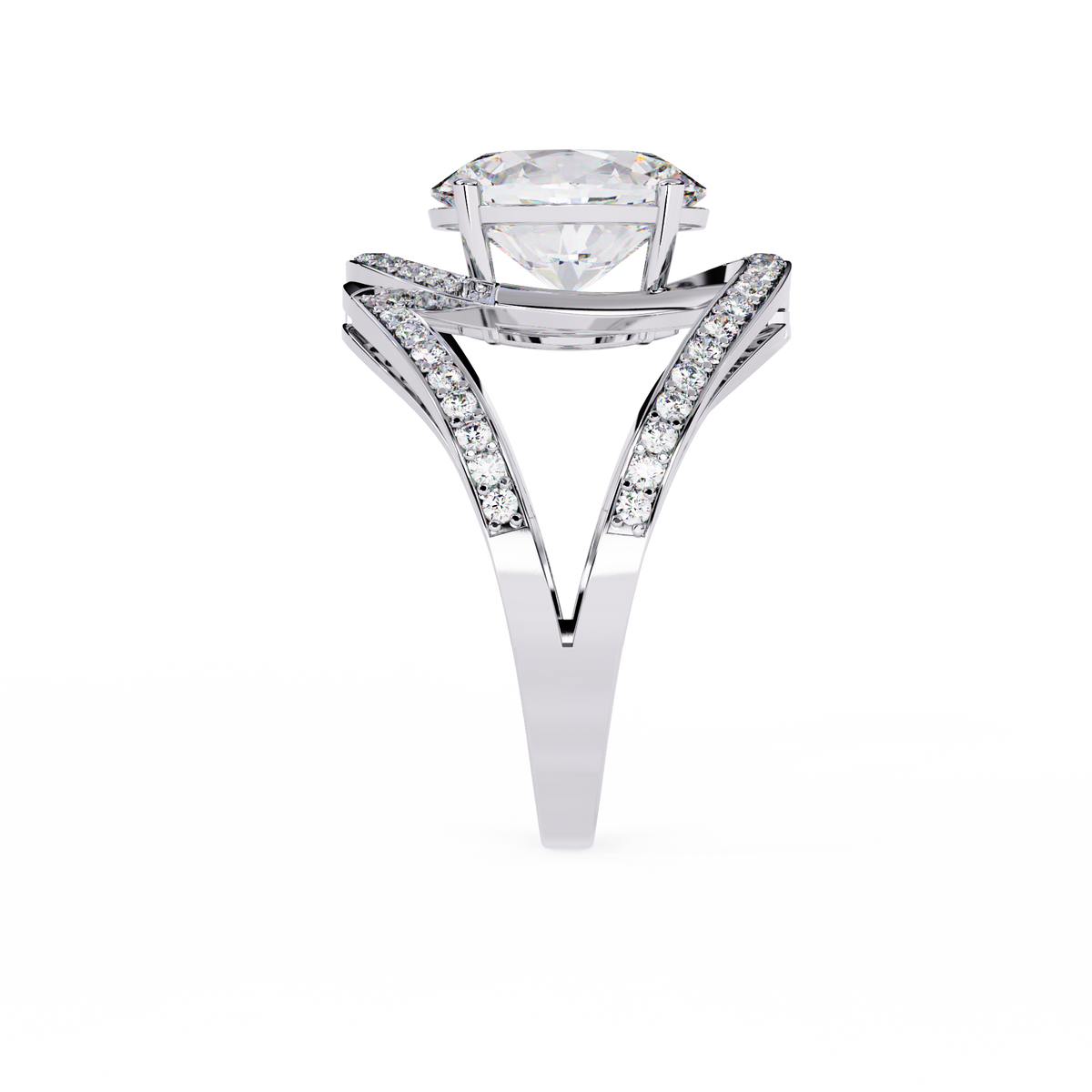 Luma Halo Solitaire Ring
