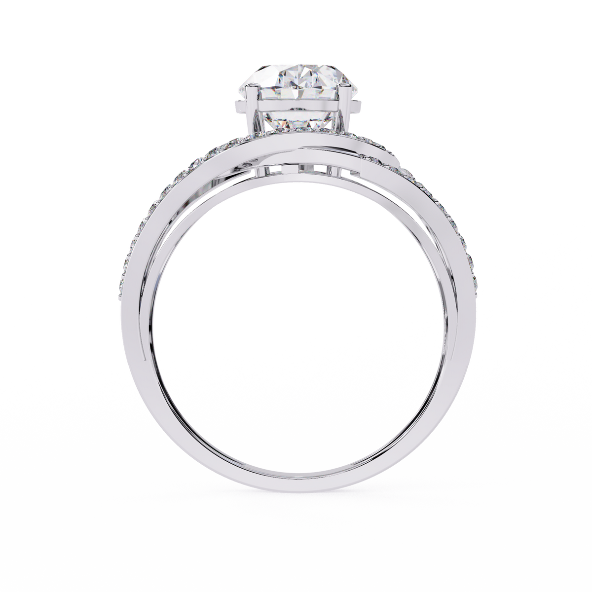 Luma Halo Solitaire Ring