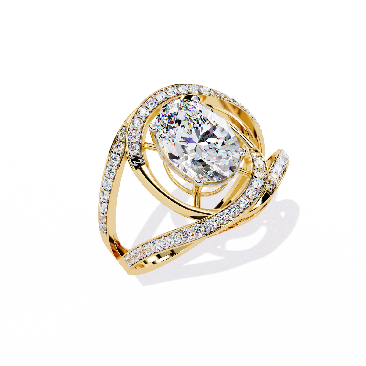 Luma Halo Solitaire Ring
