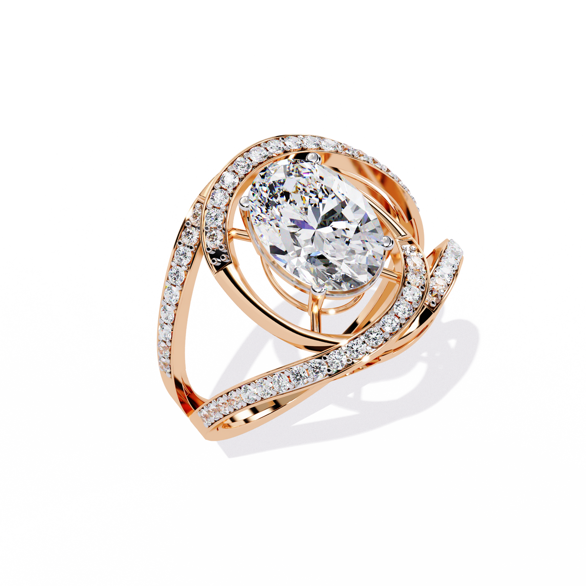 Luma Halo Solitaire Ring