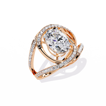 Luma Halo Solitaire Ring