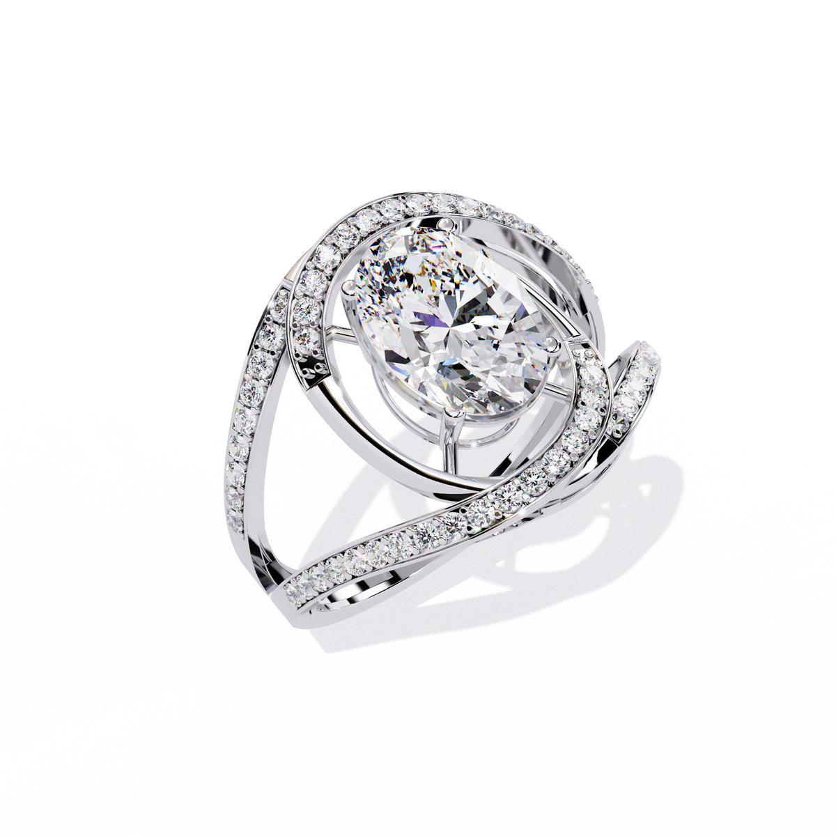 Luma Halo Solitaire Ring